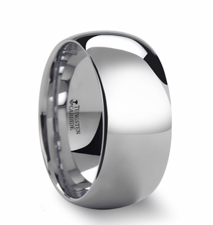 12mm Wide Silver Rounded Tungsten Ring - BD Twelve Silver